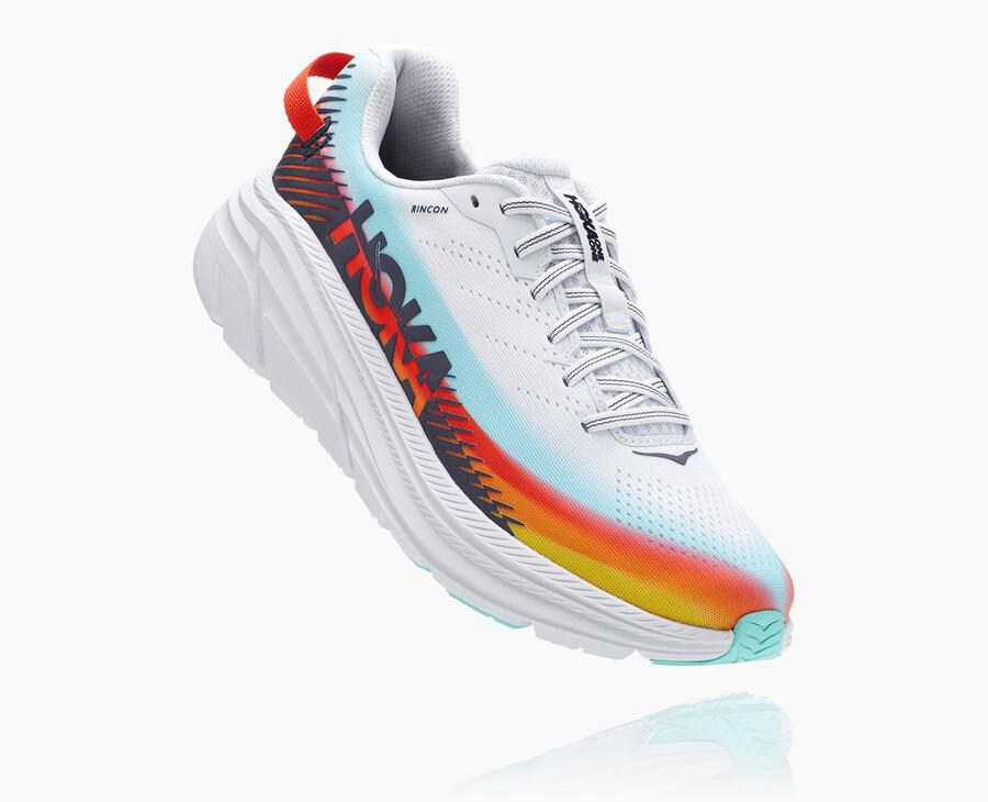 Hoka One One Ironman Rincon 2 Löparskor Dam - Vita/Blå - OPDEW-5381